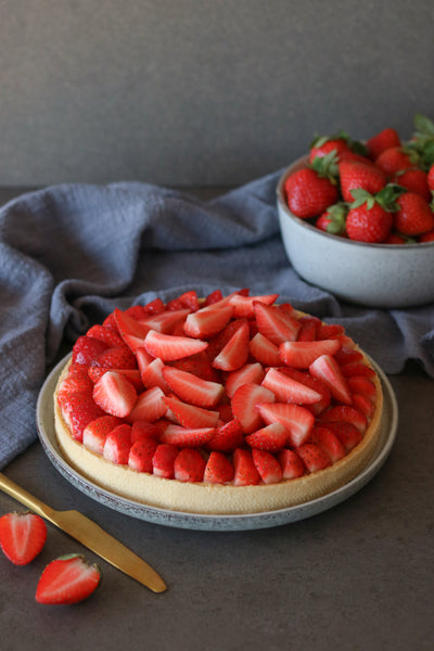 Tarta de fresas y crema